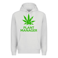 Dove Grey plant manager weed pot cannabis flippin sweet gear transparent copy Premium Hoodie - linhVisuals