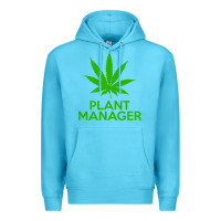 Ocean Blue plant manager weed pot cannabis flippin sweet gear transparent copy Premium Hoodie - linhVisuals
