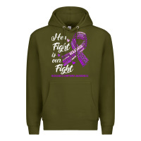 Army Green hodgkins lymphoma awareness t  shirt hodgkin's lymphoma awareness her Premium Hoodie - linhVisuals