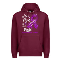 Burgundy hodgkins lymphoma awareness t  shirt hodgkin's lymphoma awareness her Premium Hoodie - linhVisuals