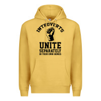 Antique Gold introverts unite Premium Hoodie - linhVisuals