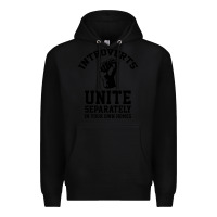 Black introverts unite Premium Hoodie - linhVisuals