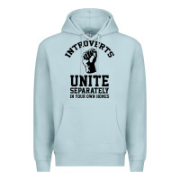 Blue Mist introverts unite Premium Hoodie - linhVisuals