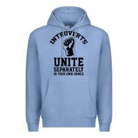Colony Blue introverts unite Premium Hoodie - linhVisuals