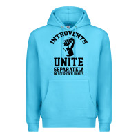 Ocean Blue introverts unite Premium Hoodie - linhVisuals