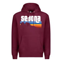 Burgundy cute retro i love sedona arizona desert sunset az t shirt Premium Hoodie - linhVisuals