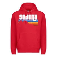 Red cute retro i love sedona arizona desert sunset az t shirt Premium Hoodie - linhVisuals