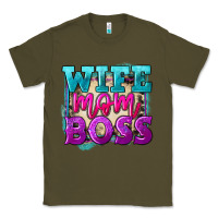 Army Green Wife mom boss Mother's Day Classic Tee - FaDigitalArtStudio