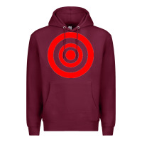 Burgundy bullseye target Premium Hoodie - linhVisuals