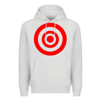 Dove Grey bullseye target Premium Hoodie - linhVisuals