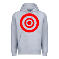 Heather Grey bullseye target Premium Hoodie - linhVisuals