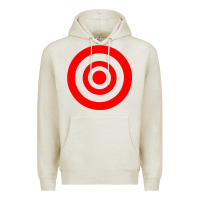 Oatmeal Heather bullseye target Premium Hoodie - linhVisuals