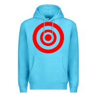 Ocean Blue bullseye target Premium Hoodie - linhVisuals
