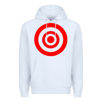 White bullseye target Premium Hoodie - linhVisuals