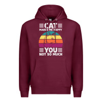 Burgundy Funny Cat Lover Sarcastic Cat Memes Premium Hoodie - linhVisuals