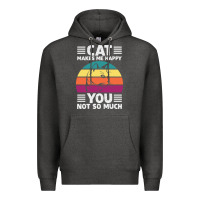 Charcoal Heather Funny Cat Lover Sarcastic Cat Memes Premium Hoodie - linhVisuals