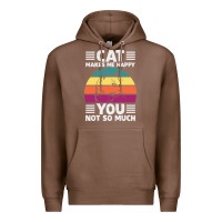 Chestnut Funny Cat Lover Sarcastic Cat Memes Premium Hoodie - linhVisuals