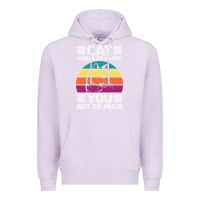 Lilac Funny Cat Lover Sarcastic Cat Memes Premium Hoodie - linhVisuals