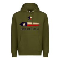 Army Green come and take it   texas flag essential Premium Hoodie - linhVisuals