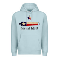 Blue Mist come and take it   texas flag essential Premium Hoodie - linhVisuals