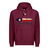 Burgundy come and take it   texas flag essential Premium Hoodie - linhVisuals