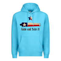 Ocean Blue come and take it   texas flag essential Premium Hoodie - linhVisuals