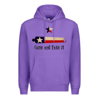 Purple come and take it   texas flag essential Premium Hoodie - linhVisuals