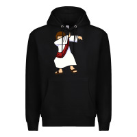 Black dabbing jesus christian dab dance Premium Hoodie - linhVisuals