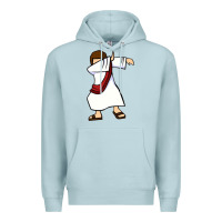 Blue Mist dabbing jesus christian dab dance Premium Hoodie - linhVisuals