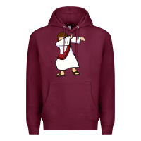 Burgundy dabbing jesus christian dab dance Premium Hoodie - linhVisuals