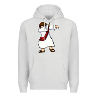 Dove Grey dabbing jesus christian dab dance Premium Hoodie - linhVisuals