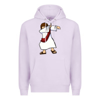 Lilac dabbing jesus christian dab dance Premium Hoodie - linhVisuals