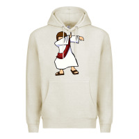 Oatmeal Heather dabbing jesus christian dab dance Premium Hoodie - linhVisuals