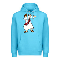 Ocean Blue dabbing jesus christian dab dance Premium Hoodie - linhVisuals