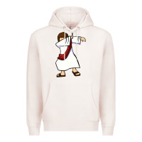 Pale Pink dabbing jesus christian dab dance Premium Hoodie - linhVisuals