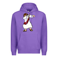 Purple dabbing jesus christian dab dance Premium Hoodie - linhVisuals