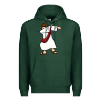 Sports Green dabbing jesus christian dab dance Premium Hoodie - linhVisuals