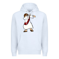 White dabbing jesus christian dab dance Premium Hoodie - linhVisuals