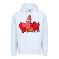 White sebastian Premium Hoodie - linhVisuals