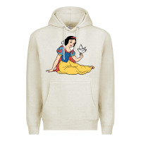 Oatmeal Heather snow white Premium Hoodie - linhVisuals