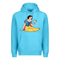 Ocean Blue snow white Premium Hoodie - linhVisuals