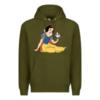 Army Green snow white Premium Hoodie - linhVisuals