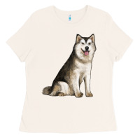 Bone Alaskan Malamute Dog Ladies Tee - LillyAllenDesigns