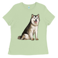 Matcha Alaskan Malamute Dog Ladies Tee - LillyAllenDesigns