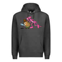 Charcoal Heather the pink panther Premium Hoodie - linhVisuals