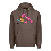 Coffee the pink panther Premium Hoodie - linhVisuals