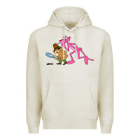 Oatmeal Heather the pink panther Premium Hoodie - linhVisuals