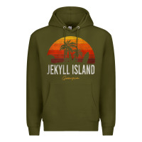 Army Green jekyll island beach georgia ga palms vacation surf sundown tank top Premium Hoodie - linhVisuals