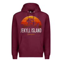 Burgundy jekyll island beach georgia ga palms vacation surf sundown tank top Premium Hoodie - linhVisuals