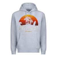 Heather Grey jekyll island beach georgia ga palms vacation surf sundown tank top Premium Hoodie - linhVisuals